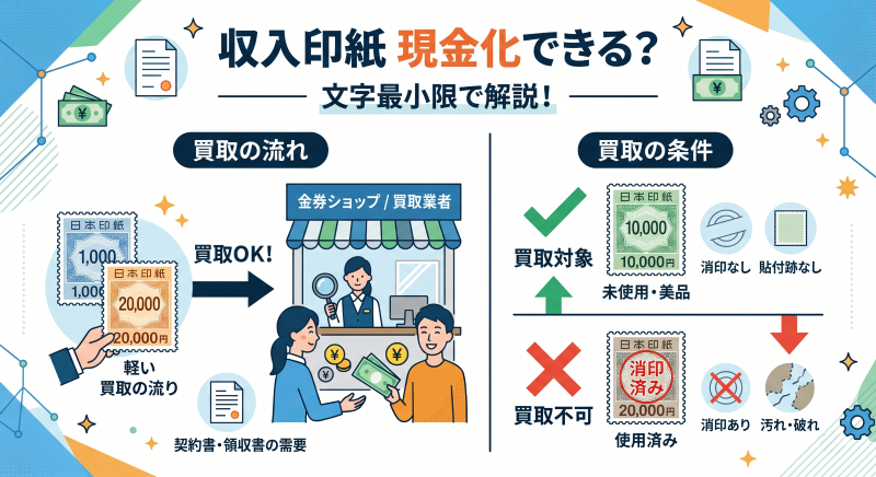収入印紙は現金化できる?
