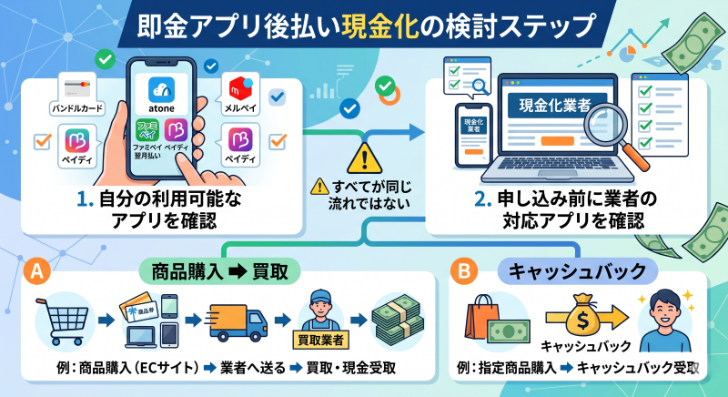 即金アプリ後払い現金化はできる?