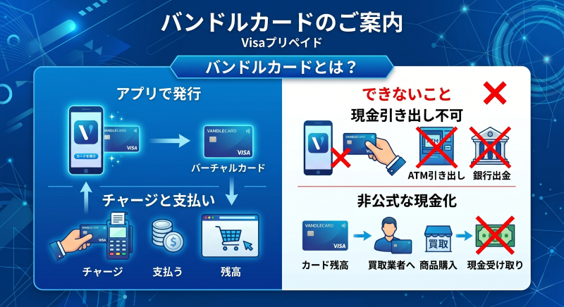 バンドルカードの現金化はできる?