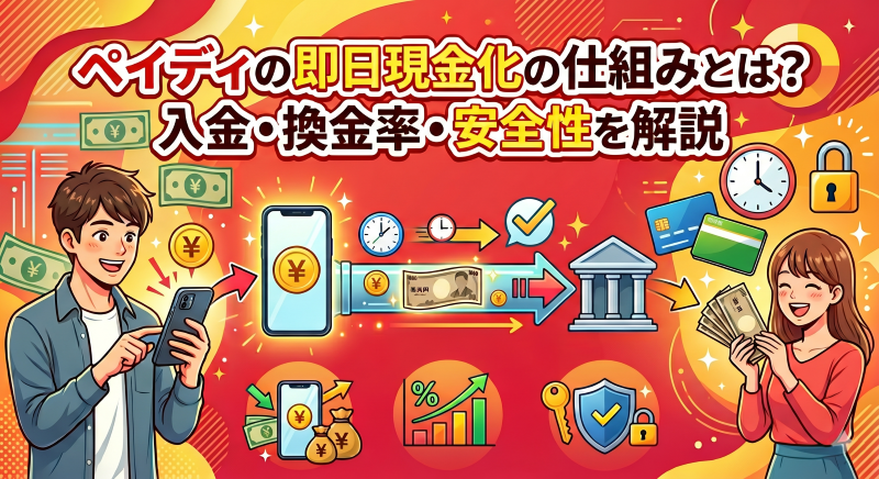 ペイディの即日現金化の仕組みとは?入金・換金率・安全性を解説